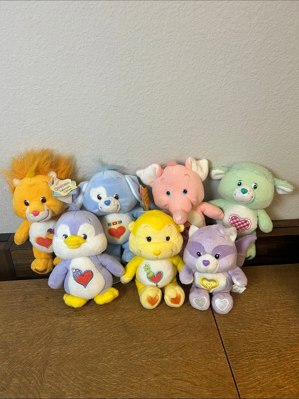 Y2K Vintage Care Bear Cousins bundle of 7 collectible soft plush 8-9” 2 with tag